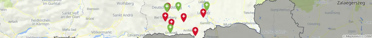 Kartenansicht für Apotheken-Notdienste in der Nähe von Gleinstätten (Leibnitz, Steiermark)